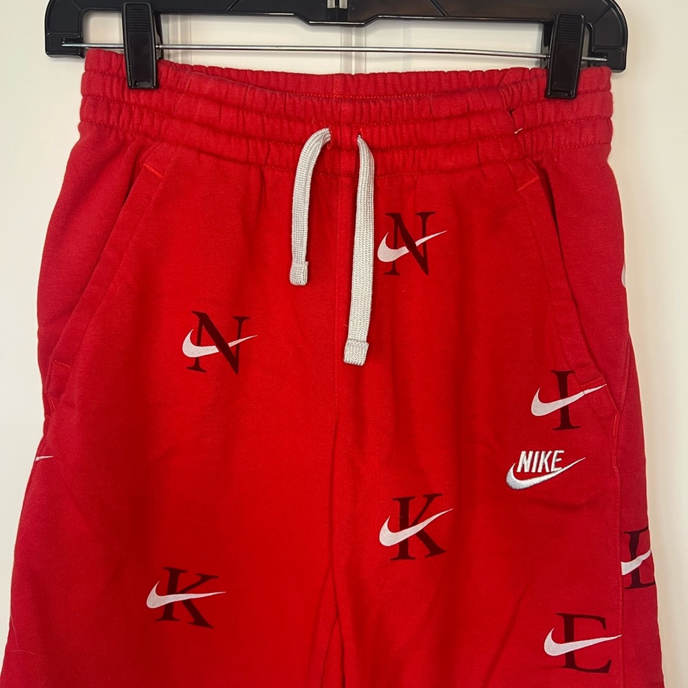 Nike Red Logo-Print Kids Pull-On Shorts - Picture 3 of 6